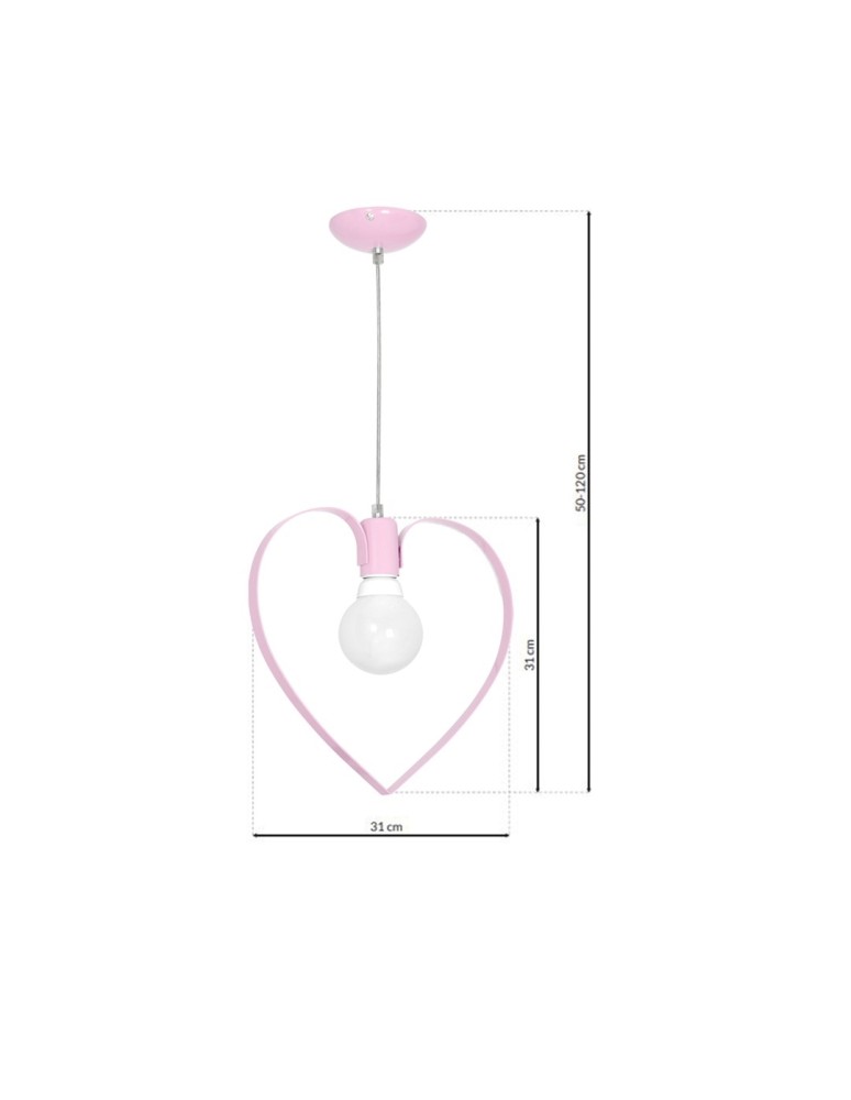 Milagro Lampa wisząca AMORE PINK 1xE27 MLP9953 Milagro Lampa wisząca AMORE PINK 1xE27 MLP9953