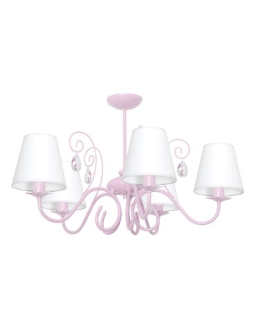 Milagro Żyrandol SARA PINK 5xE14 MLP1052