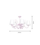 Milagro Żyrandol SARA PINK 5xE14 MLP1052 Milagro Żyrandol SARA PINK 5xE14 MLP1052