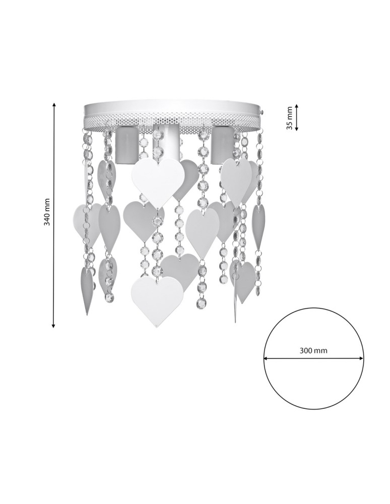 Milagro Lampa Sufitowa  CORAZON 3xE27 MLP1148