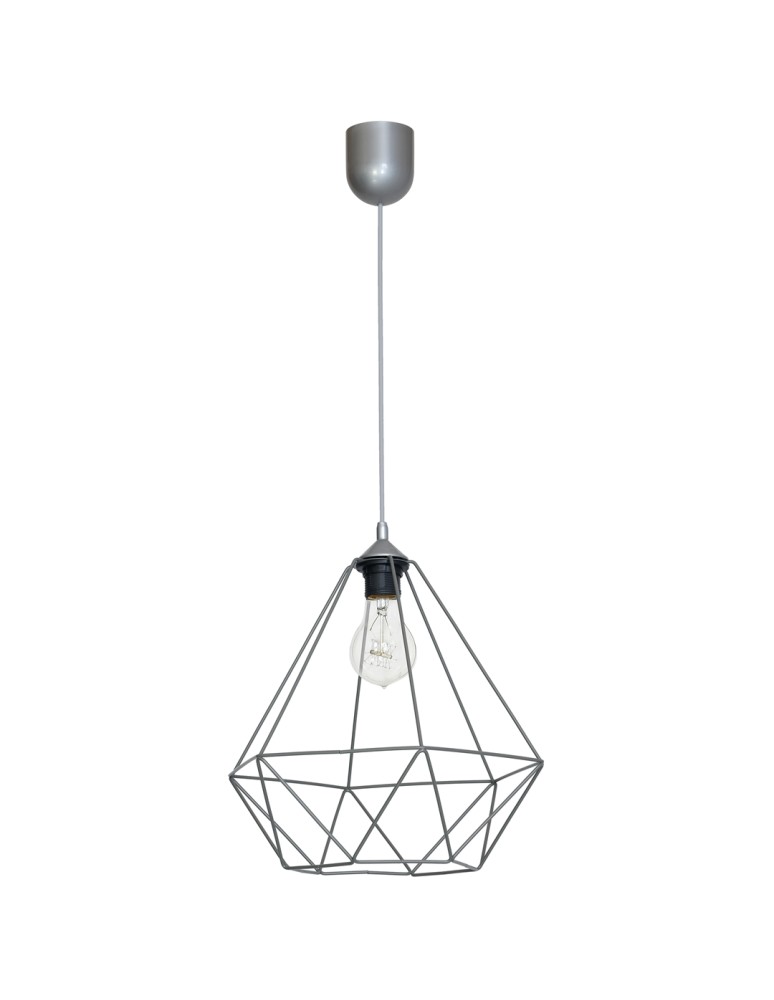 Milagro Lampa wisząca BASKET GRAY 1xE27 MLP7216 Milagro Lampa wisząca BASKET GRAY 1xE27 MLP7216