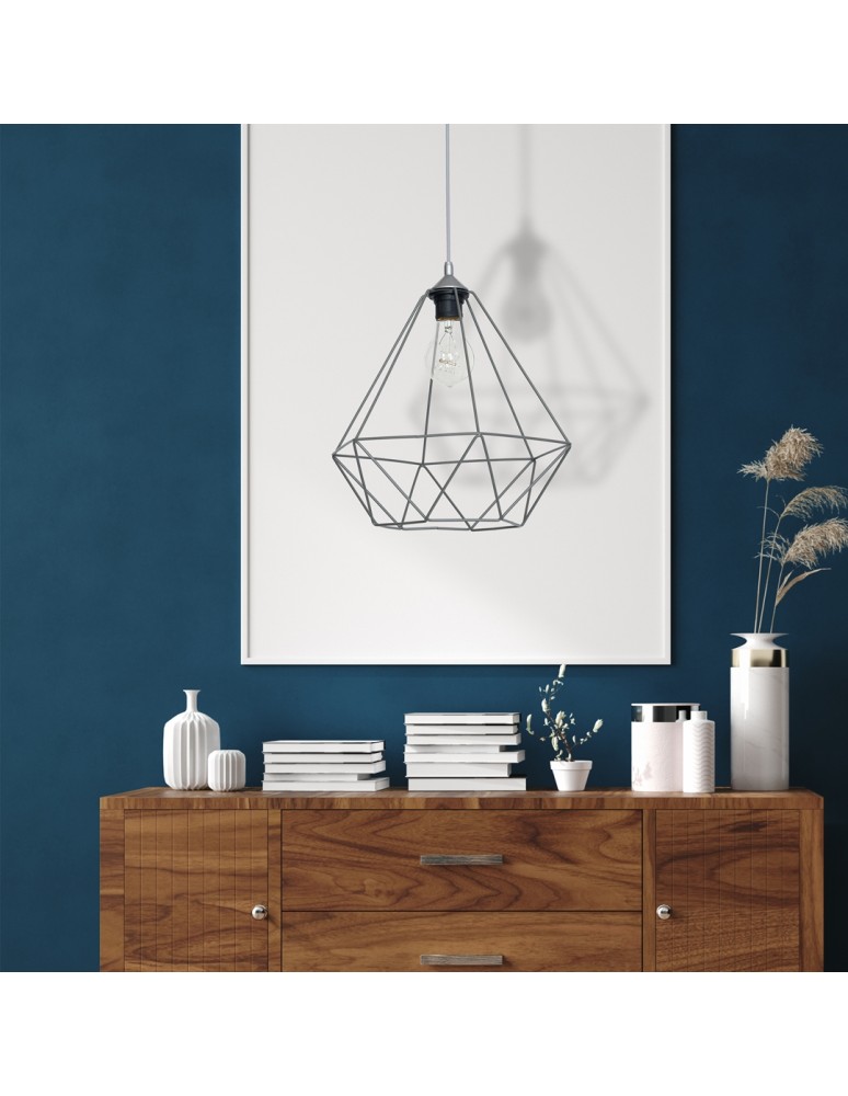 Milagro Lampa wisząca BASKET GRAY 1xE27 MLP7216 Milagro Lampa wisząca BASKET GRAY 1xE27 MLP7216
