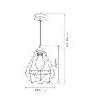 Milagro Lampa wisząca BASKET GRAY 1xE27 MLP7216 Milagro Lampa wisząca BASKET GRAY 1xE27 MLP7216