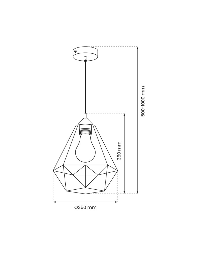 Milagro Lampa wisząca BASKET GRAY 1xE27 MLP7216 Milagro Lampa wisząca BASKET GRAY 1xE27 MLP7216
