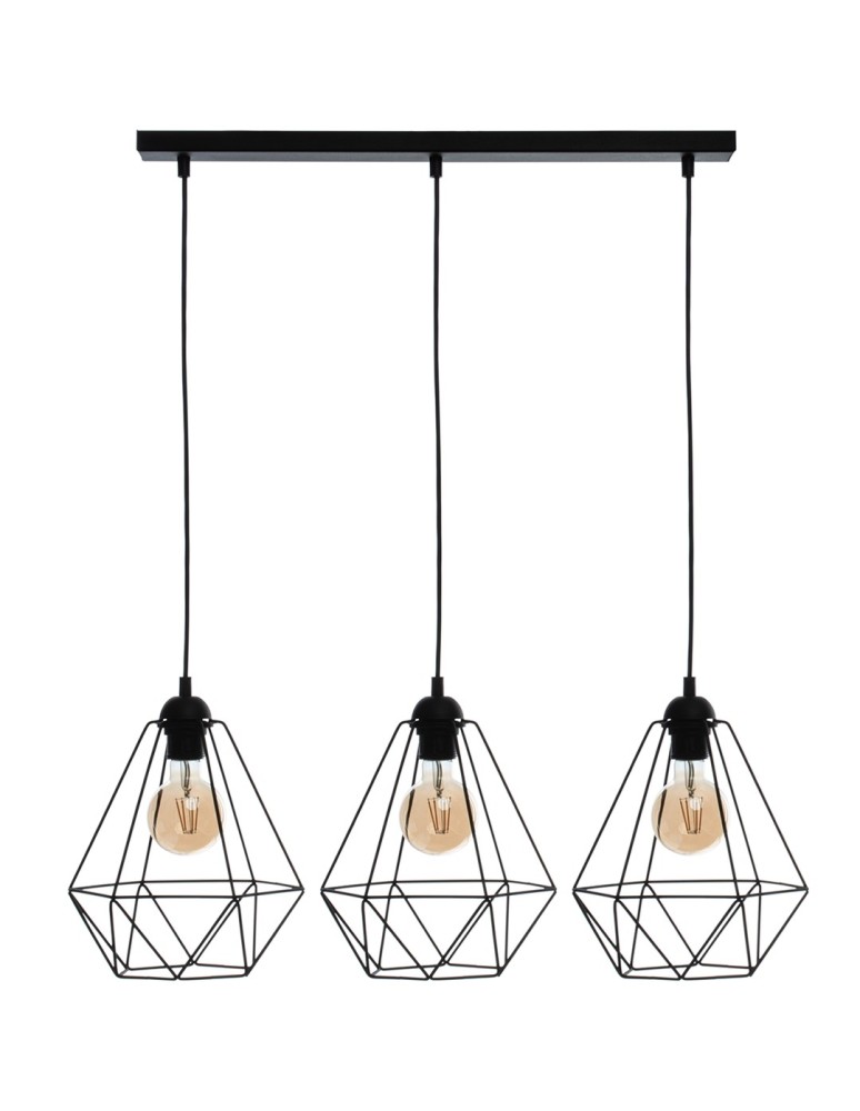 Milagro Lampa wisząca BASKET BLACK 3xE27 MLP7215 Milagro Lampa wisząca BASKET BLACK 3xE27 MLP7215