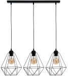 Milagro Lampa wisząca BASKET BLACK 3xE27 MLP7215 Milagro Lampa wisząca BASKET BLACK 3xE27 MLP7215