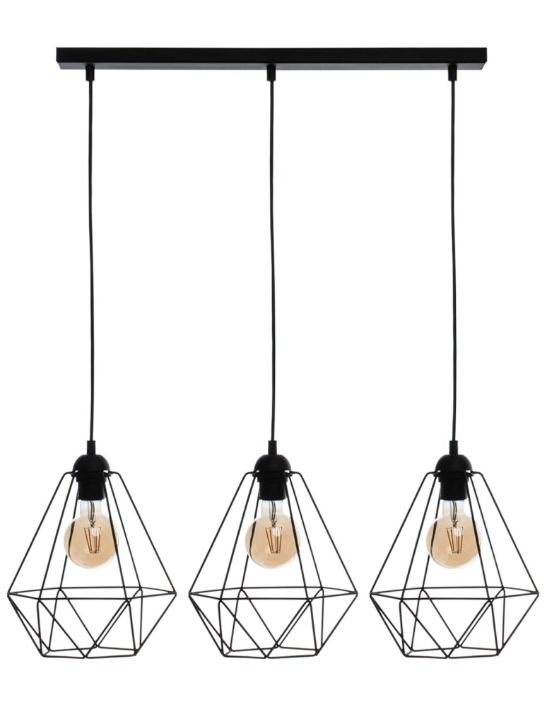 Milagro Lampa wisząca BASKET BLACK 3xE27 MLP7215 Milagro Lampa wisząca BASKET BLACK 3xE27 MLP7215