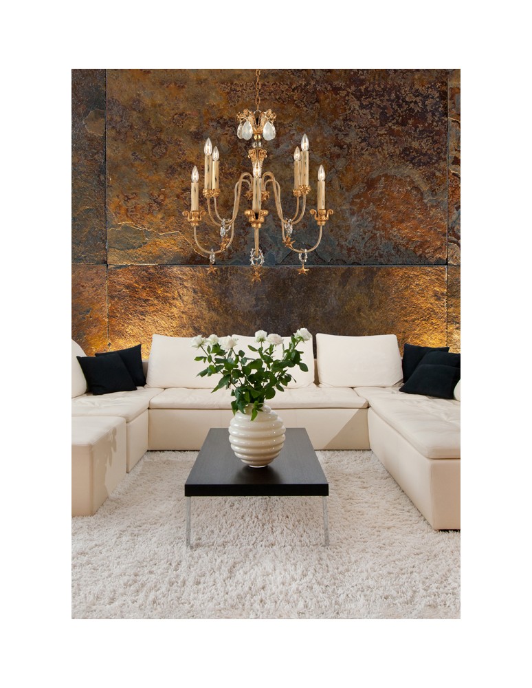 Żyrandole - Elstead Lighting Flambeau Wisząca MIGNON 8x60W E14  FB/Mignon8 - product kolory-swiatla.pl 2