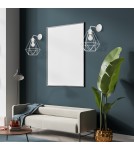 Kinkiety loftowe - industrialne - Milagro Kinkiet BASKET WHITE 1xE27 MLP7211 - product 3
