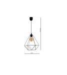 Milagro Lampa wisząca BASKET BLACK 1xE27 MLP7214 Milagro Lampa wisząca BASKET BLACK 1xE27 MLP7214