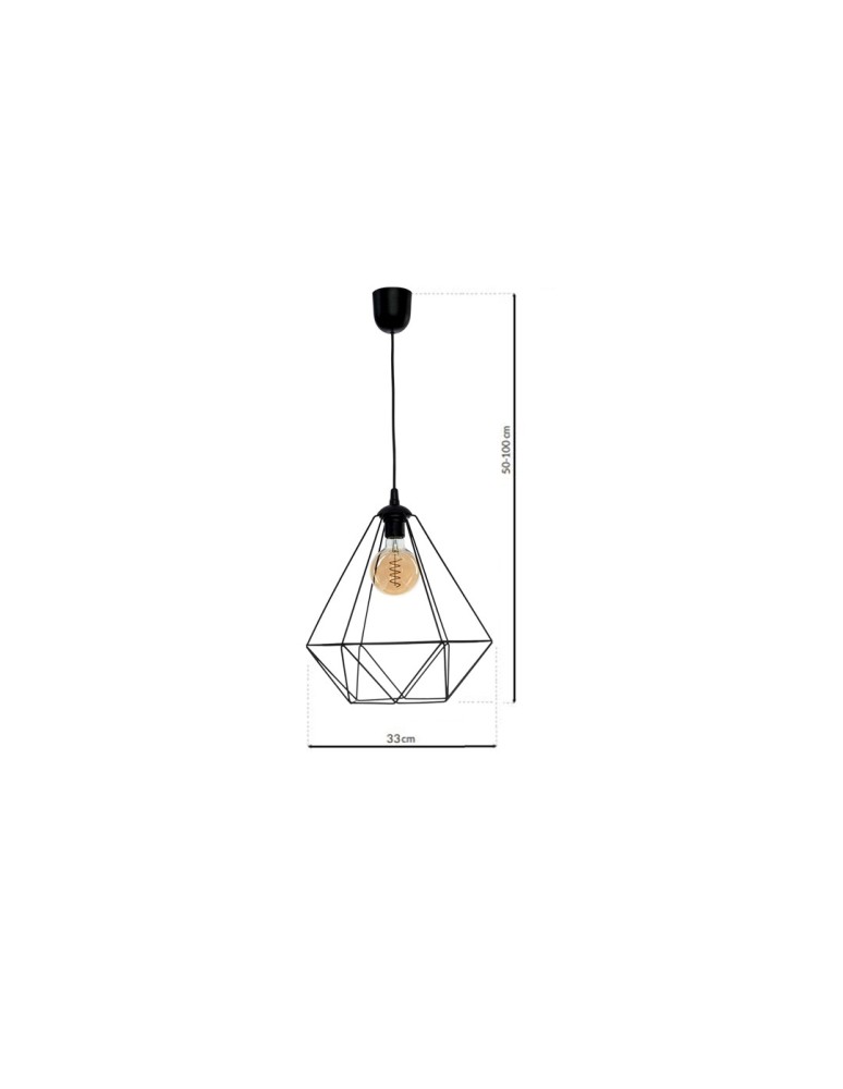 Milagro Lampa wisząca BASKET BLACK 1xE27 MLP7214 Milagro Lampa wisząca BASKET BLACK 1xE27 MLP7214