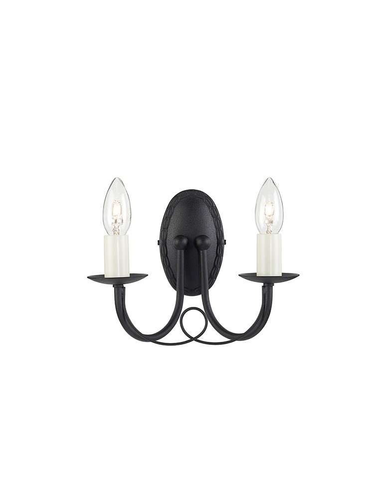 Kinkiety świecznikowe - Elstead Lighting Interior Kinkiet MINSTER 2x60W E14 MN2 BLACK - produkt kolory-swiatla.pl 1