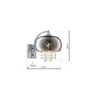 Kinkiety glamour - Milagro Kinkiet STARLIGHT 1xE14 ML3786 - product 8