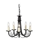 Żyrandole retro - Elstead Lighting Interior Wisząca MINSTER 5x60W E14 MN5 BLACK - product 1