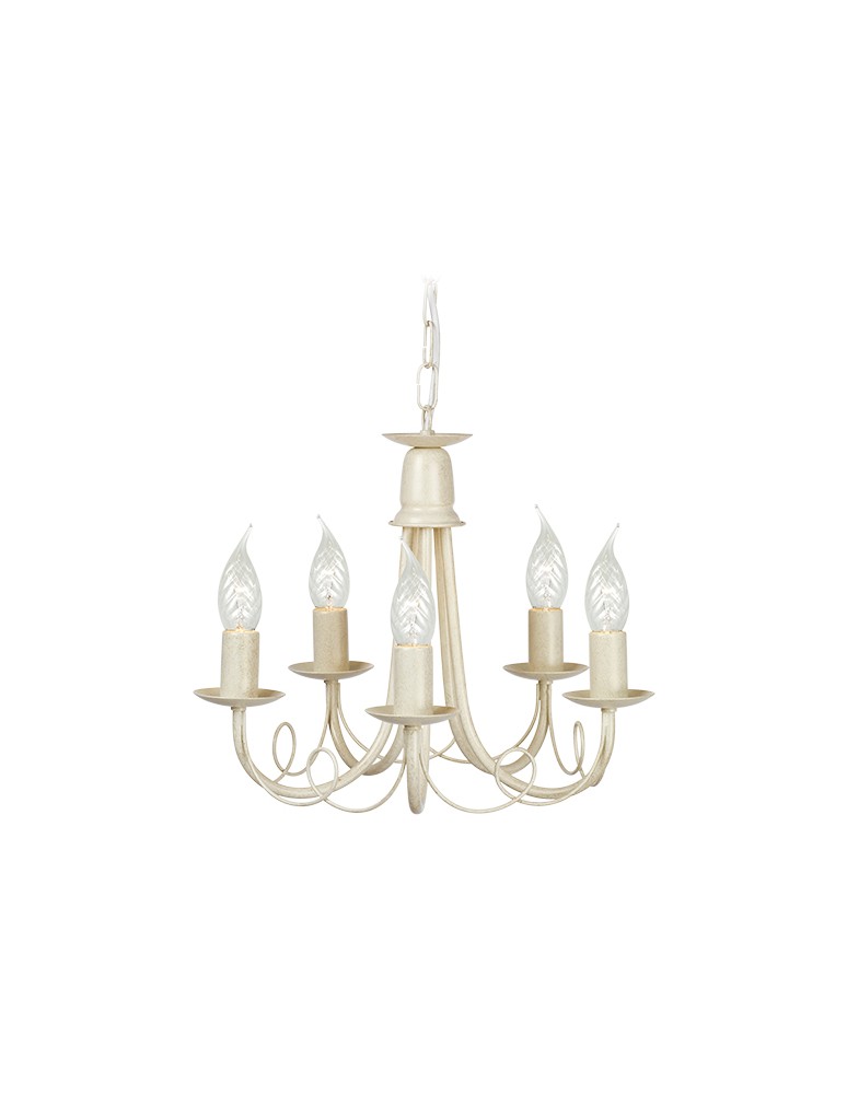 Żyrandole retro - Elstead Lighting Interior Wisząca MINSTER 5x60W E14 MN5 IV/GOLD - produkt kolory-swiatla.pl 1