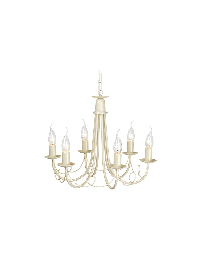 Żyrandole retro - Elstead Lighting Interior Wisząca MINSTER 6x60W E14 MN6 IV/GOLD - produkt kolory-swiatla.pl 1