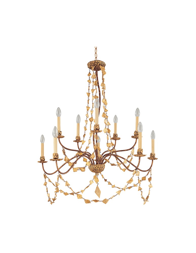 Żyrandole - Elstead Lighting Flambeau Wisząca MOSAIC 10x60W E14 FB/Mosaic10 - produkt kolory-swiatla.pl 1