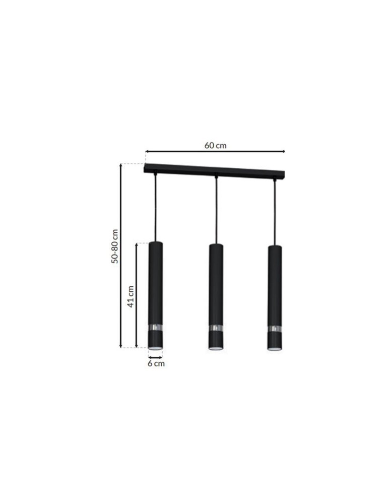 Milagro Lampa wisząca JOKER BLACK 3xGU10 MLP1414