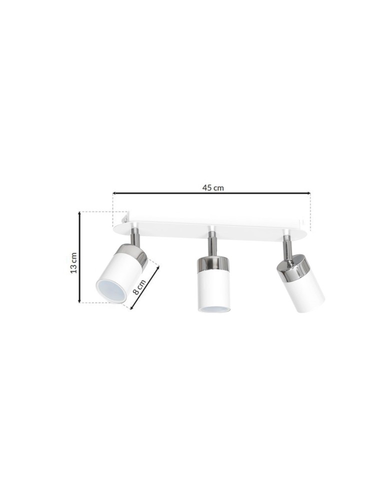 Milagro Lampa sufitowa JOKER WHITE 3xGU10 MLP900