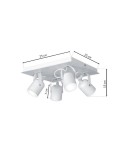 Milagro Lampa sufitowa PICO WHITE 4xGU10 MLP992 Milagro Lampa sufitowa PICO WHITE 4xGU10 MLP992