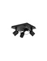Milagro Lampa sufitowa PICO BLACK 4xGU10 MLP997
