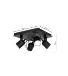 Milagro Lampa sufitowa PICO BLACK 4xGU10 MLP997 Milagro Lampa sufitowa PICO BLACK 4xGU10 MLP997
