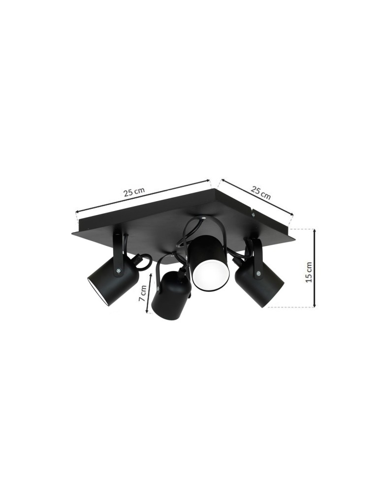 Milagro Lampa sufitowa PICO BLACK 4xGU10 MLP997 Milagro Lampa sufitowa PICO BLACK 4xGU10 MLP997