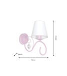 Milagro Kinkiet SARA PINK 1xE14/40W/230V MLP1050 Milagro Kinkiet SARA PINK 1xE14/40W/230V MLP1050