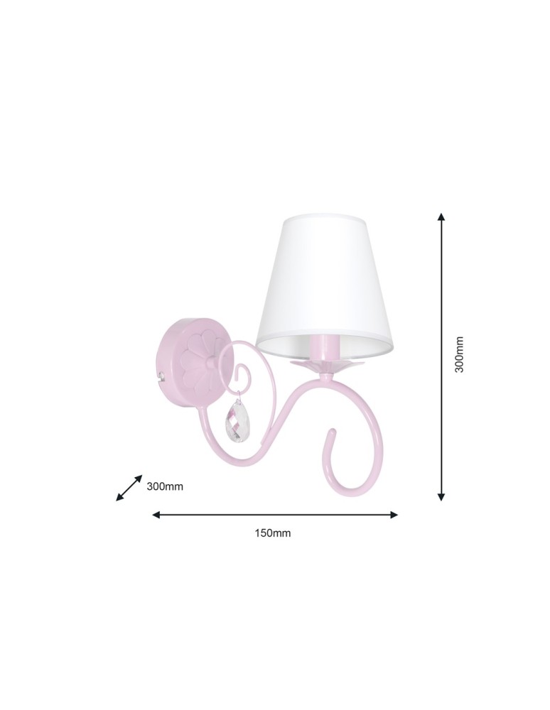 Milagro Kinkiet SARA PINK 1xE14/40W/230V MLP1050 Milagro Kinkiet SARA PINK 1xE14/40W/230V MLP1050
