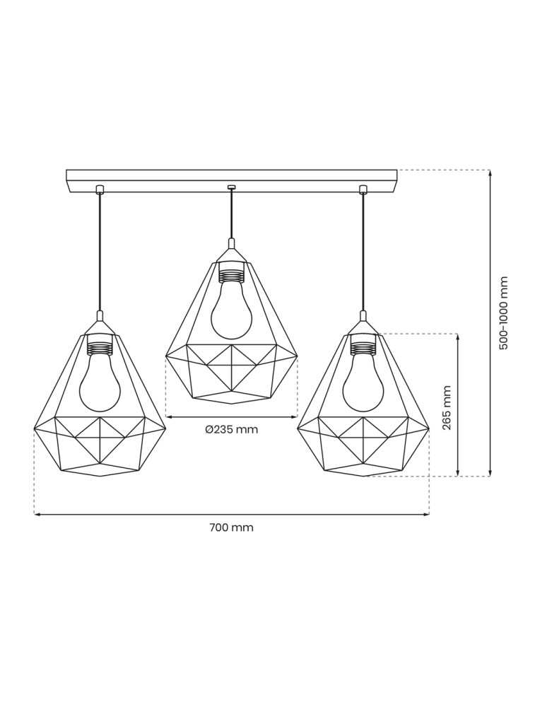 Milagro Lampa wisząca BASKET WHITE 3xE27 MLP7213 Milagro Lampa wisząca BASKET WHITE 3xE27 MLP7213