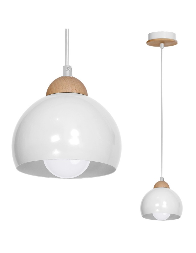 Milagro Lampa wisząca DAMA WHITE 1xE27 MLP6440 Milagro Lampa wisząca DAMA WHITE 1xE27 MLP6440