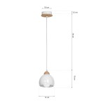 Milagro Lampa wisząca DAMA WHITE 1xE27 MLP6440 Milagro Lampa wisząca DAMA WHITE 1xE27 MLP6440