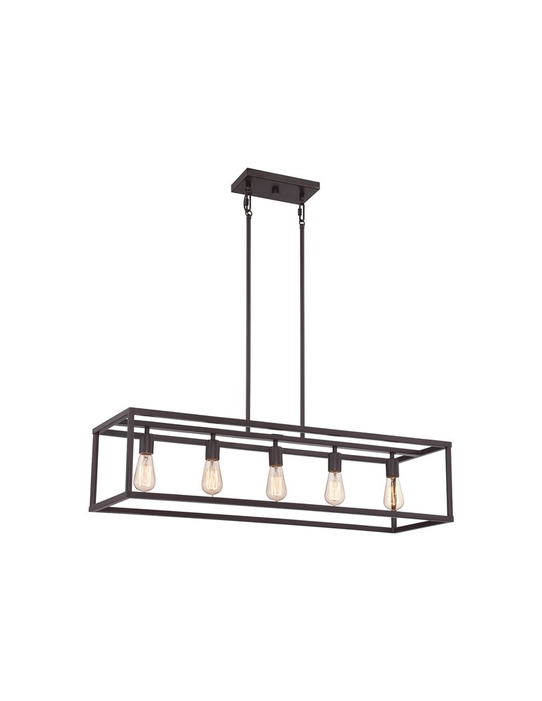 Lampy wiszące loftowe - Quoizel NEW HARBOR 5x60W E14 QZ/NEWHARBORISLE Wisząca - produkt kolory-swiatla.pl 1