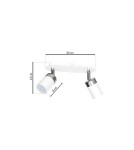 Lampy sufitowe regulowane - spoty - Milagro Lampa sufitowa JOKER WHITE 2xGU10 MLP899 - product 7