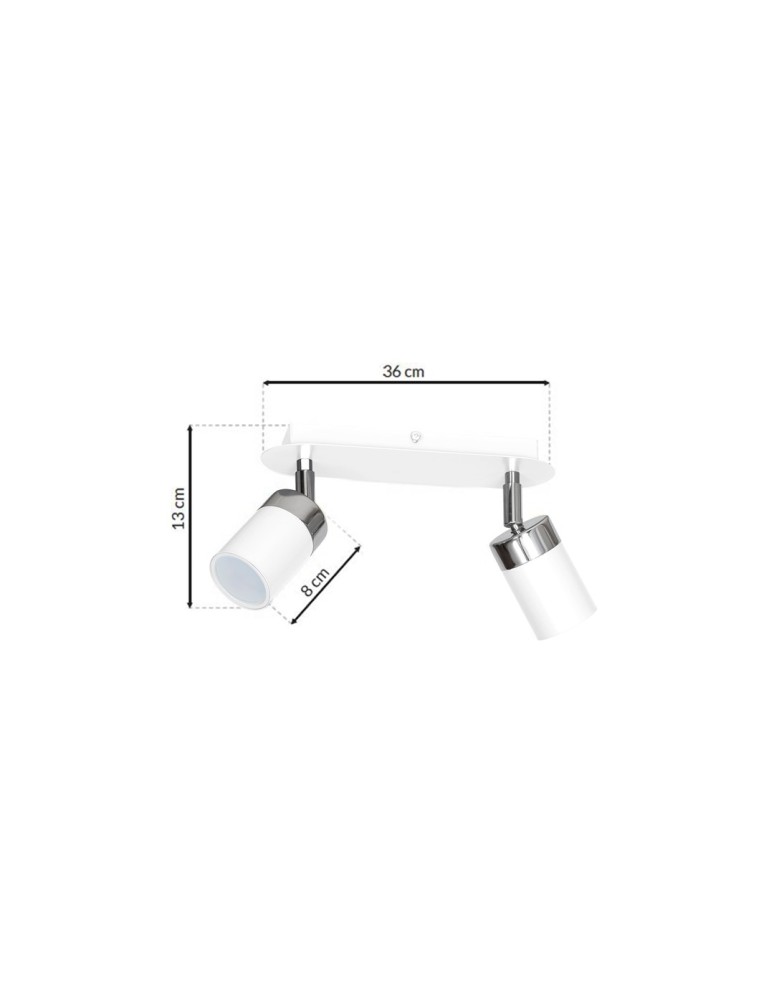 Milagro Lampa sufitowa JOKER WHITE 2xGU10 MLP899