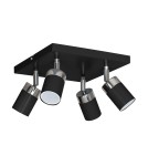 Lampy sufitowe regulowane - spoty - Milagro Lampa sufitowa JOKER BLACK 4xGU10 MLP1339 - product 1