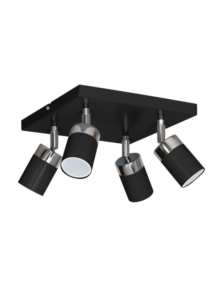 Milagro Lampa sufitowa JOKER BLACK 4xGU10 MLP1339