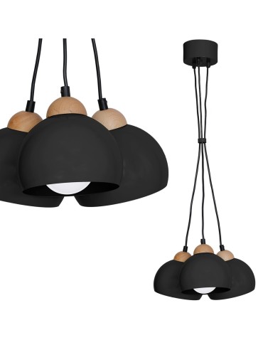 Milagro Lampa wisząca DAMA BLACK 3xE27 MLP6580