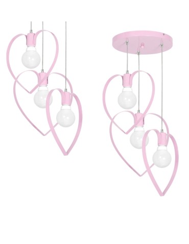 Milagro Lampa wisząca AMORE PINK 3xE27 MLP9954
