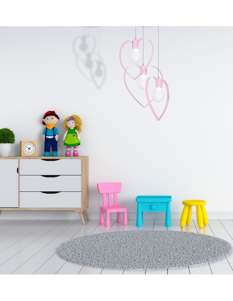 Milagro Lampa wisząca AMORE PINK 3xE27 MLP9954 Milagro Lampa wisząca AMORE PINK 3xE27 MLP9954