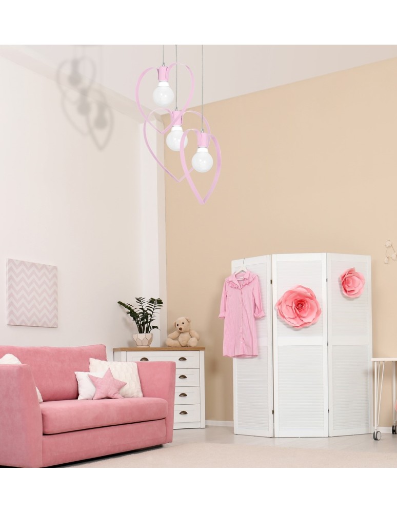 Milagro Lampa wisząca AMORE PINK 3xE27 MLP9954 Milagro Lampa wisząca AMORE PINK 3xE27 MLP9954