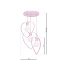 Milagro Lampa wisząca AMORE PINK 3xE27 MLP9954 Milagro Lampa wisząca AMORE PINK 3xE27 MLP9954