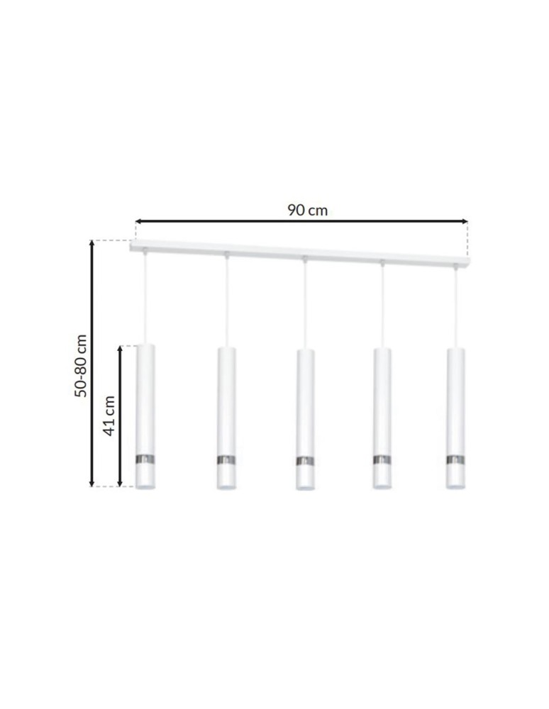 Milagro Lampa wisząca JOKER WHITE 5xGU10 MLP1412 Milagro Lampa wisząca JOKER WHITE 5xGU10 MLP1412
