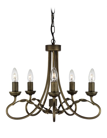 Elstead Lighting Interior Wisząca OLIVIA 5x60W E27 OV5 BLK/GOLD