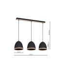 Milagro Lampa wisząca STUDIO BLACK 3xE27 MLP8853 Milagro Lampa wisząca STUDIO BLACK 3xE27 MLP8853