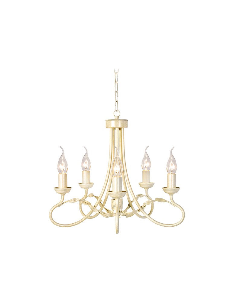 Żyrandole świecznikowe - Elstead Lighting Interior Wisząca OLIVIA 5x60W E27 OV5 IVORY/GOLD - produkt kolory-swiatla.pl 1