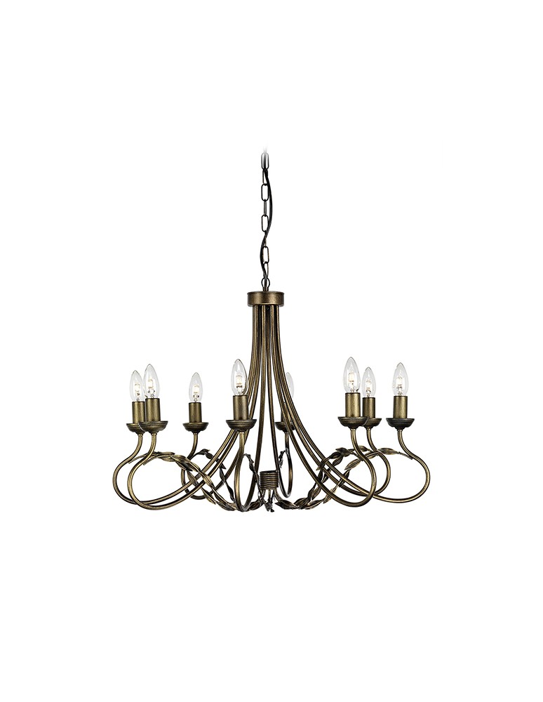 Żyrandole świecznikowe - Elstead Lighting Interior Wisząca OLIVIA 8x60W E27 OV8 BLK/GOLD - produkt kolory-swiatla.pl 1