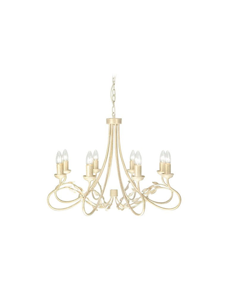 Żyrandole świecznikowe - Elstead Lighting Interior Wisząca OLIVIA 8x60W E27 OV8 IVORY/GOLD - produkt kolory-swiatla.pl 1