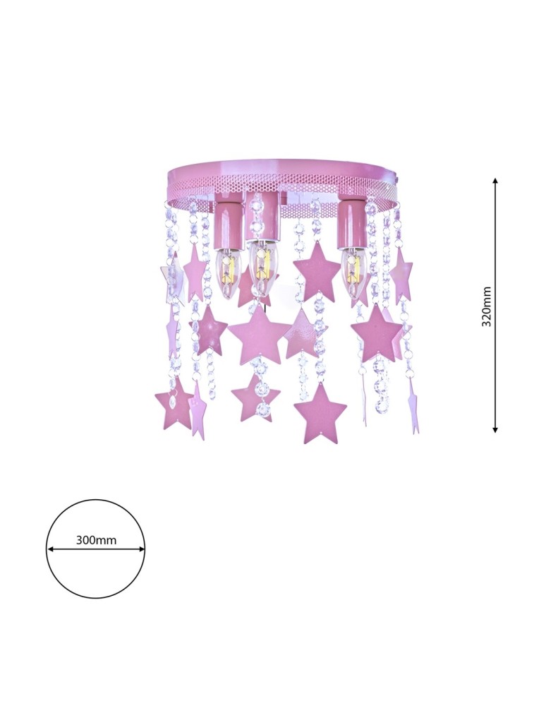 Milagro Lampa Sufitowa STAR 3xE27 MLP1128 Milagro Lampa Sufitowa STAR 3xE27 MLP1128