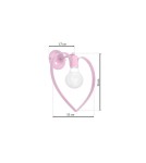 Milagro Kinkiet AMORE PINK 1xE27 MLP9952 Milagro Kinkiet AMORE PINK 1xE27 MLP9952